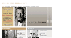 Desktop Screenshot of heinrich-mann-gesellschaft.de